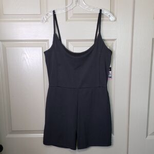 NWT Series 8 Fitness Black Sleeveless Romper Active Onsie Size XL